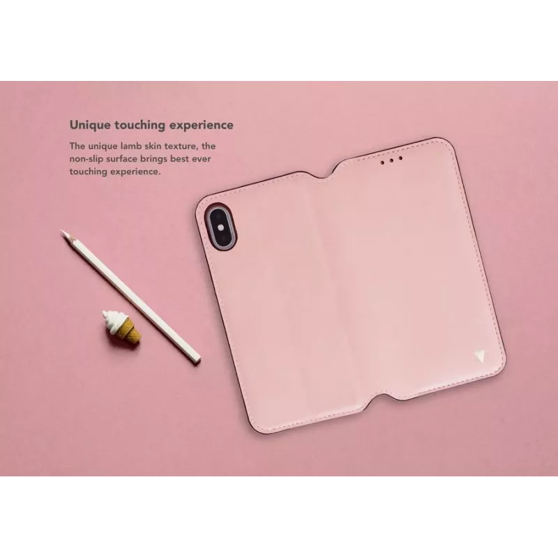 Folio-kotelo VixFox iPhone 7/8 — pinkki, folio-suojakotelo