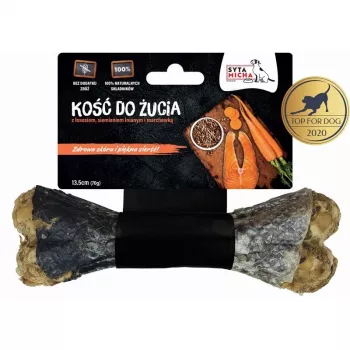 SYTA MICHA Dental-puruluu 13,5 cm — kala (lohi) toiminnallinen herkku aikuisille koirille, proteiini 90 %, rasva 2,8 %
