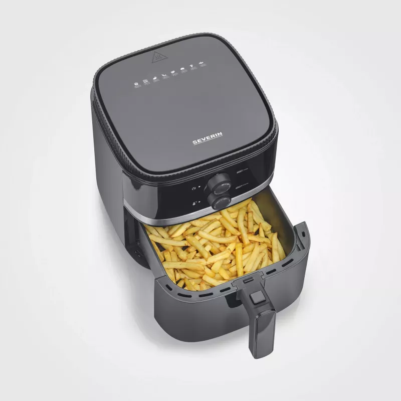 Kiertoilmakypsennin Severin FR 2452 4,3 L 1500 W musta hopea