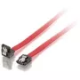 Equip SATA II -kaapeli, kulmikas, 0,5m, 0,5 m, SATA II, SATA 7-pin, SATA 7-pin, uros/uros, punainen