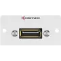 Kindermann Konnect 50 alu - modulaarinen Faceplate-Snap-In - DisplayPort