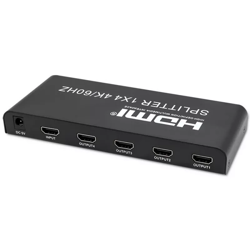 Qoltec 51799 aktiivinen HDMI-jakaja 4 x HDMI 4K x 2K | 6 Gb/s | 60 Hz