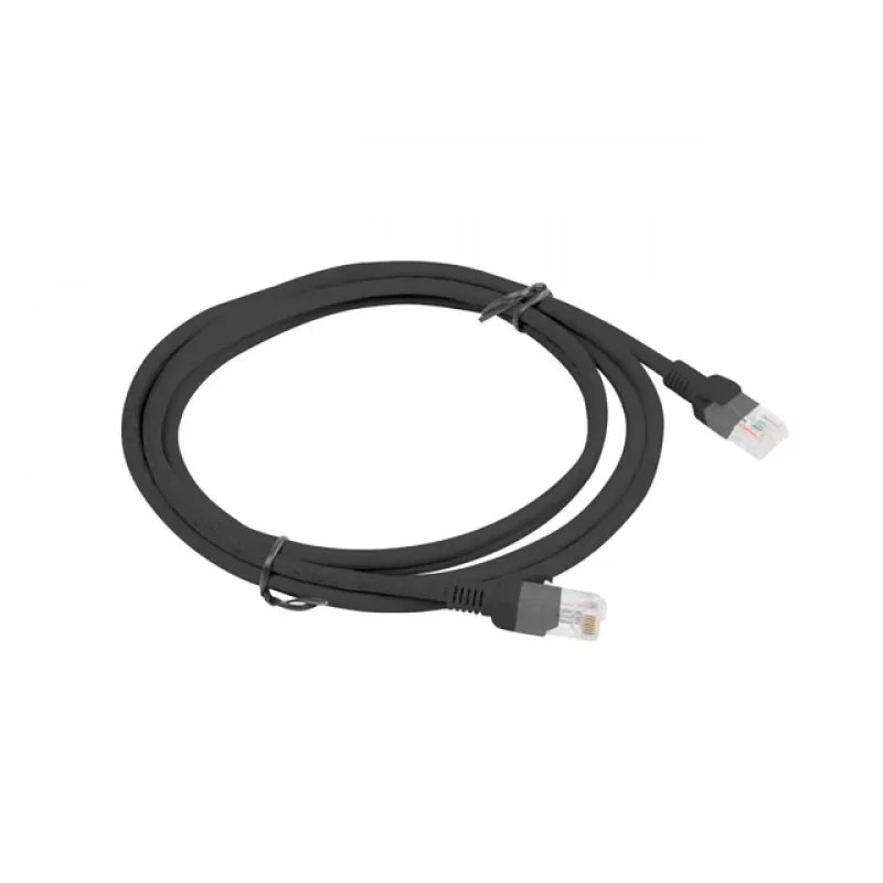 Verkkokaapeli LANBERG PCU5-10CC-0200-BK RJ-45 Cat5e U/UTP 2 m musta
