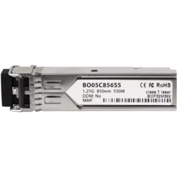 BlueOptics SFP-lähetin-vastaanotin, LC-Duplex, 1000BASE-SX, monimuotokuitu, 850 nm, 550 metriä, 0 °C/+70 °C, DD