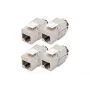 Digitus Cat. 6A Keystone -moduuli suojattu 4 kpl hopea RJ-45