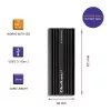 Ulkoinen SSD-kotelo QOLTEC NV2270 M.2 SATA/NVMe-asemille, USB-C, jopa 2 TB