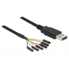 USB-kaapeli DeLOCK 1,8 m USB2.0-A/TTL 6-napainen musta