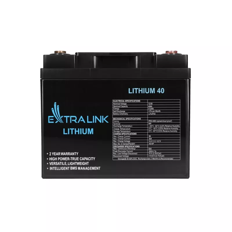 Extralink akku LiFePO4 40AH 12,8 V BMS akku 40000 mAh