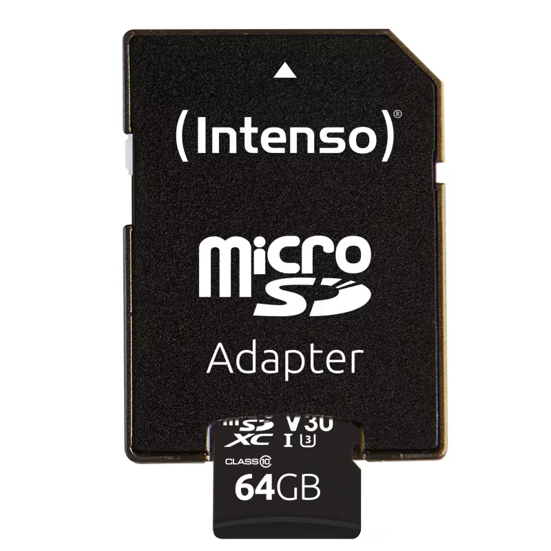 Muistikortti Intenso 64 GB MicroSDXC UHS-I Class 10 3433490