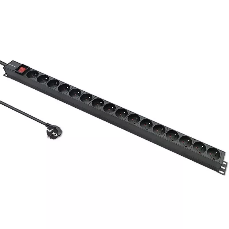 Pistorasia RACK 16A PDU, 16xFRENCH, pystysuora