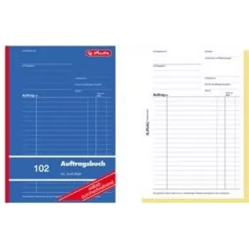 Herlitz 880526 tilauskirja A5, 2 x 40 arkkia, itsejäljentävä, FSC