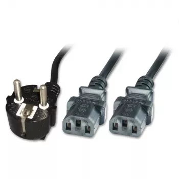 Microconnect PE011318 virtajohto musta 1,8 m virtapistoke tyyppi F 2 x C13-liitin