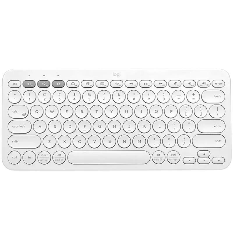 Logitech Multi-Device K380 -näppäimistö - langaton - Bluetooth 3.0 - saksa - off-white