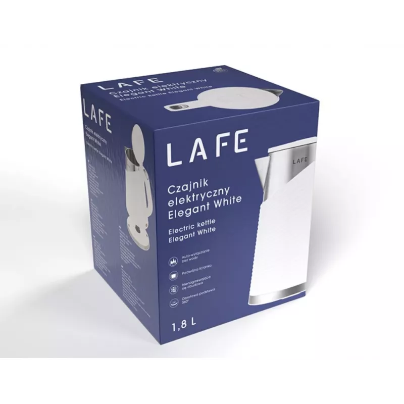 Sähköinen vedenkeitin LAFE 1,8L 2200W valkoinen
