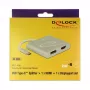 USB-näytönohjainsovitin DeLOCK 87716 2560 x 1440 pikseliä hopea