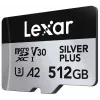 Flash-muisti Lexar 512 GB UHS-I microSDXC SILVER PLUS
