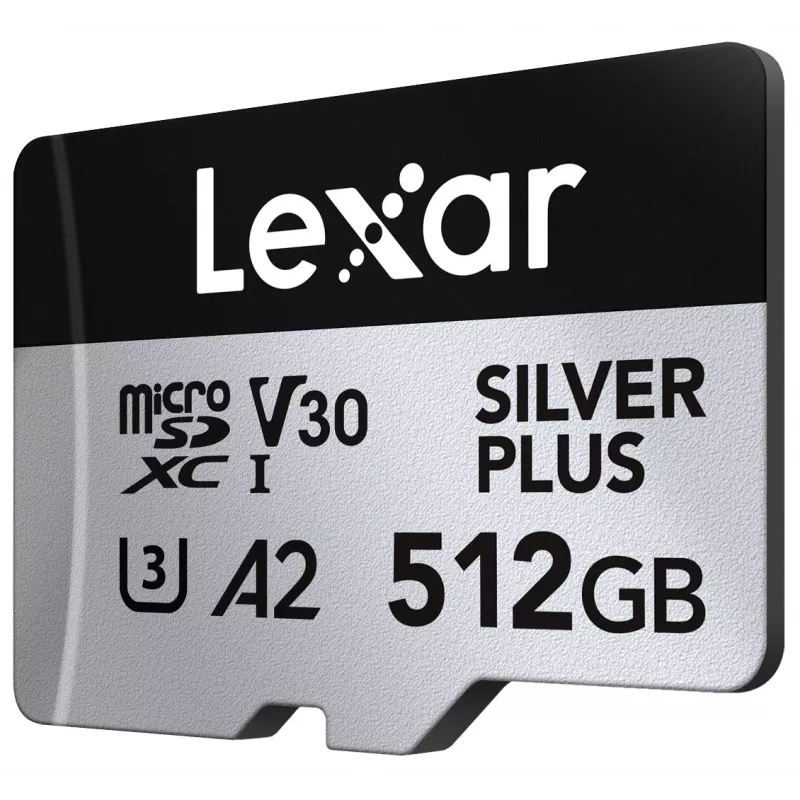 Flash-muisti Lexar 512 GB UHS-I microSDXC SILVER PLUS
