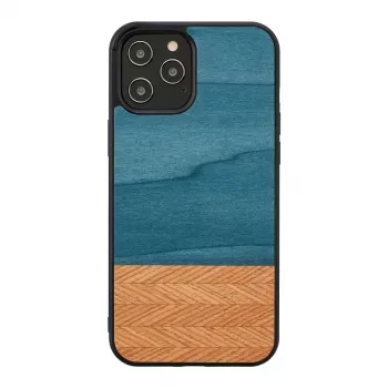 man and wood -puhelinkotelo iPhone 12 Pro Max denimmusta