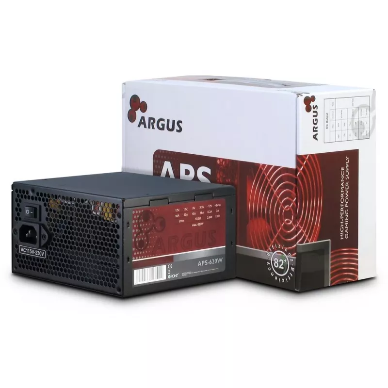 Inter-Tech Argus APS -virtalähde 620 W 20+4 Pin ATX ATX musta