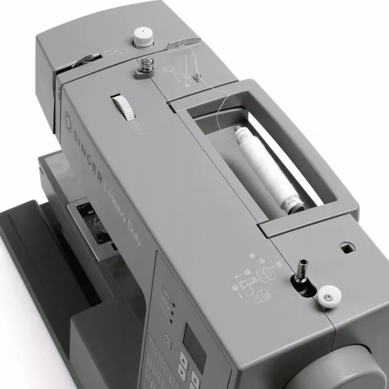 SINGER ompelukone HD6605 – sähköinen, 1-vaiheinen napinläpi, vapaavarsi, harmaa, 6 kg