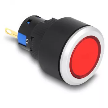 Teollinen LED-konepaneelivalaisin DELOCK 22053 — 1 LED, IP40/IP65, AC 250V 5A, Ø 2,5 cm, K 42 mm