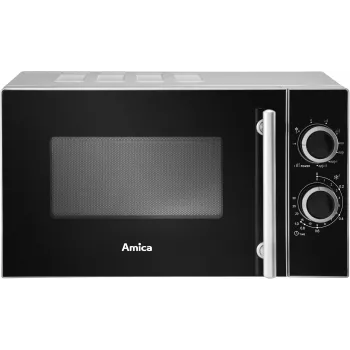 Amica AMGF20M1GS mikroaaltouuni pöytämalli grillimikroaaltouuni 20 L 700 W musta, hopea