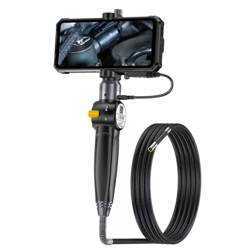 Ulefone uSmart E03 UF-EC03 endoskooppikamera, 1280x720 HD, 180° kaksisuuntaisesti ohjattava anturi, 6 LED-valoa, IP67, 1 m puolijäykkä kaapeli