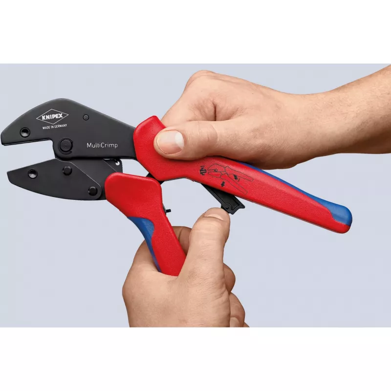 Knipex 97 33 02 kaapelipuristin puristustyökalu sininen, punainen