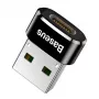 Baseus USB-uros - Type-C-naaras -sovitin muunnin musta