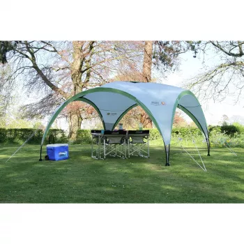 Paviljonki Event Shelter Pro L 3,65 x 3,65 m vaaleanharmaa vihreä