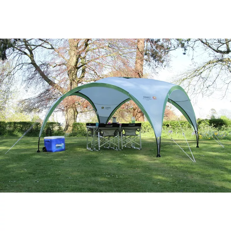 Paviljonki Event Shelter Pro L 3,65 x 3,65 m vaaleanharmaa vihreä