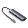 Vention 5-in-1 USB-C -keskitin 100W PD 5Gbps 4K@60Hz