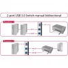 DeLOCK 87667 USB 3.0 2-porttinen kaksisuuntainen jakokytkin