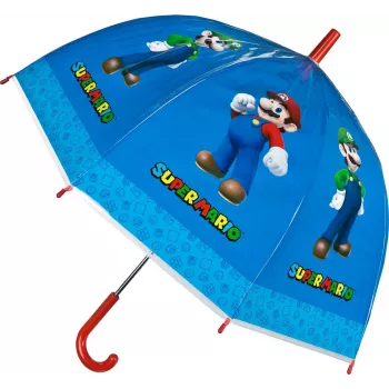 Sateenvarjo (manuaalinen) Kids Euroswan Super Mario — läpinäkyvä kangas, lasten koko