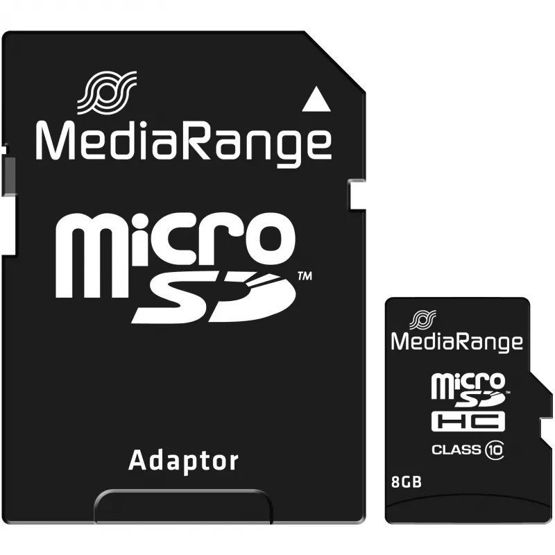 Muistikortti Micro SDHC 8GB C10/W/ADAPTER MR957 Mediarange