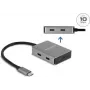 USB Type-C -keskitin DeLOCK 64249 10000 Mbit/s musta harmaa