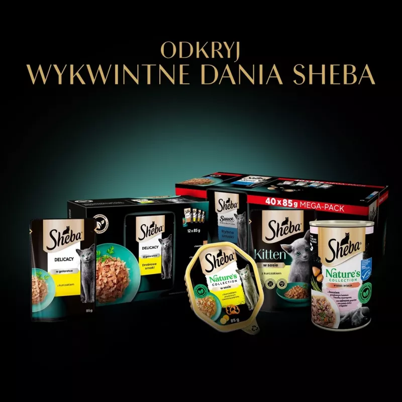 SHEBA Sauce Collection Fish flavors collection - märkäruoka kissoille - 40x85 g