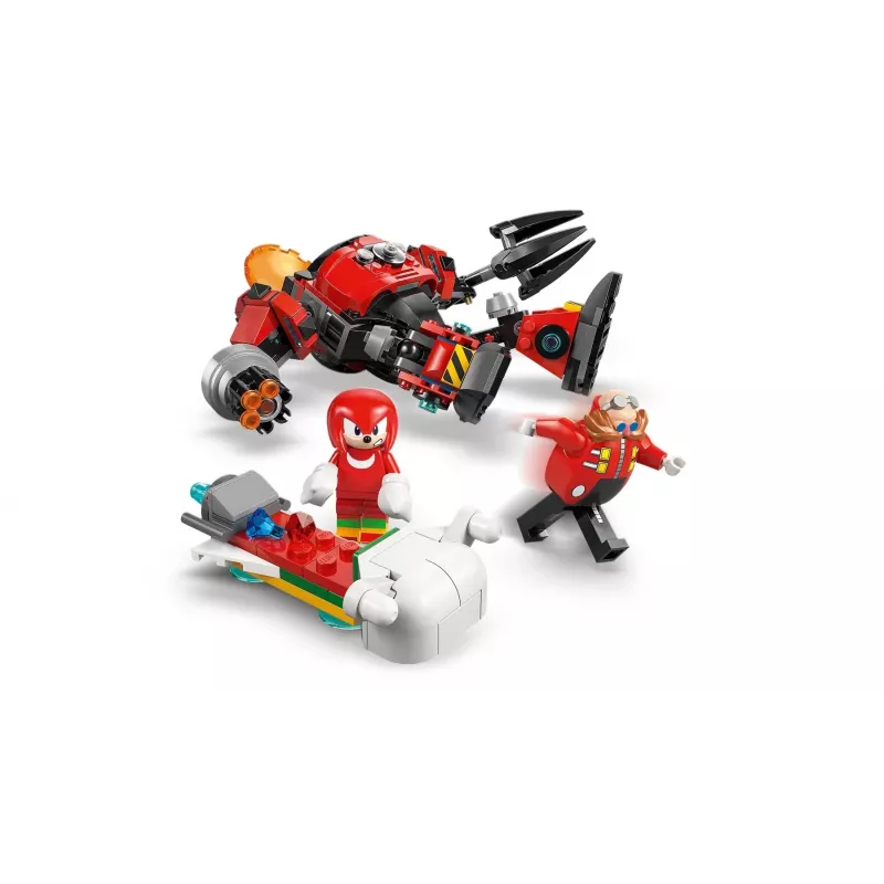 LEGO rakennuslelusarja Sonic the Hedgehog 77005 Knuckles vs Dr Eggman Egg Crusher Mech, 350 osaa, ikä 8+