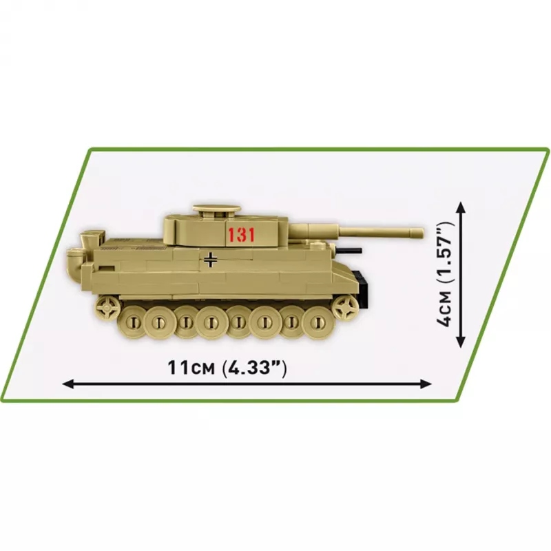 Rakennussarja Cobi Tiger I 131 — 144 osaa, suositeltu ikä 6+, vihreä