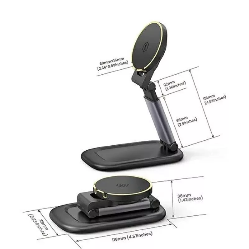Magneettiteline SODI BM-310 musta MagSafe mobiililaitteille