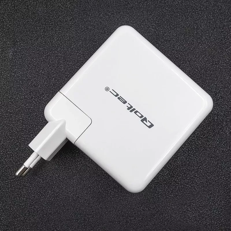 Qoltec GaN-laturi FAST 108W | 5-20V | 3-4.7A | USB C | valkoinen