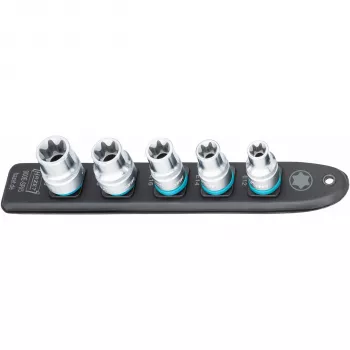 Hylsysarja Hazet 900E-SR/5 — 1/2 tuuman käyttö TORX E12–E20 lyhyet hylsyt