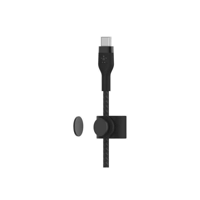 Kaapeli BoostCharge USB-C/USB-C punottu silikoni 2 m, musta