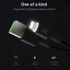 Lightning–USB-A-kaapeli Green Cell KABGC12, 2 m, Lightning – USB A, musta