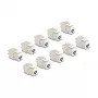 DeLOCK 88119 Keystone-moduuli litteä valkoinen RJ-45 10 kpl