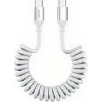 4smarts USB-C spiraalikaapeli 100W valkoinen (4S541600)