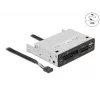 DeLOCK 91708 kortinlukija USB 2.0 sisäinen musta harmaa CF SD MicroSD