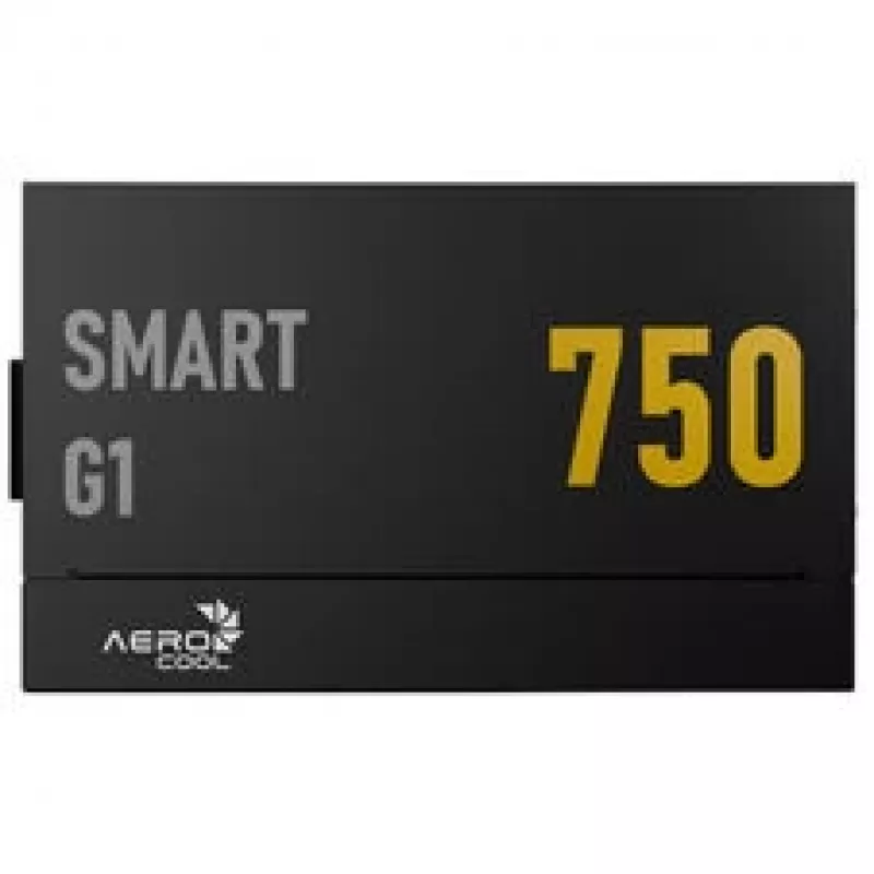 Virtalähde AEROCOOL Smart G1 750W, 80 PLUS Gold, ATX 3.1, PCIe 5.1, musta