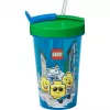 Room Copenhagen LEGO juomamuki pillillä Iconic Boy vaaleansininen (sininen/vihreä, 500 ml)