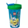 Room Copenhagen LEGO juomamuki pillillä Iconic Boy vaaleansininen (sininen/vihreä, 500 ml)